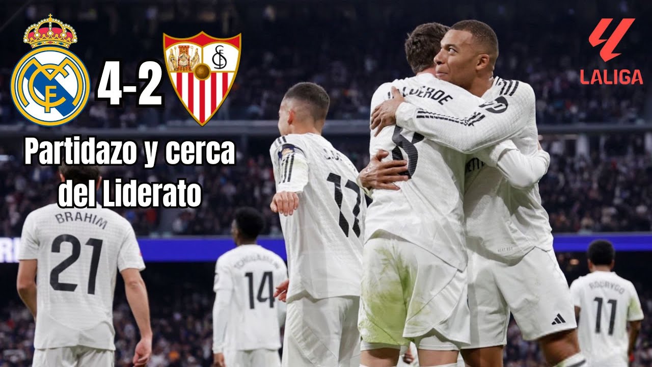 GOLAZOS del REAL MADRID al SEVILLA y se ACERCAN al LIDERATO. - YouTube