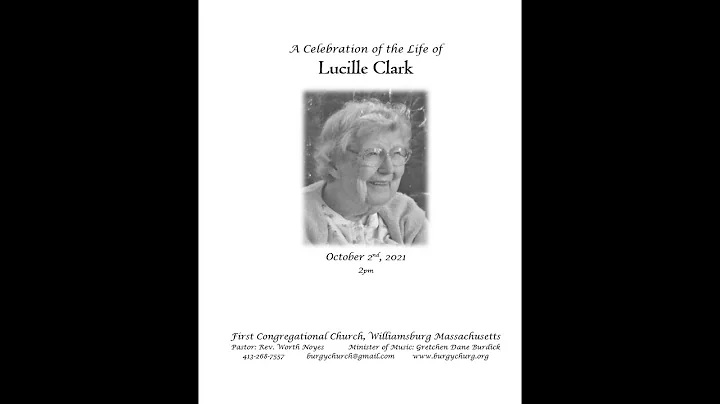 The Celebration of the Life of LUCILLE CLARK