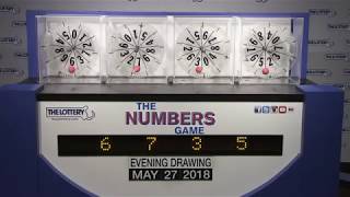 Evening Numbers Game Drawing: Sunday, May 27, 2018