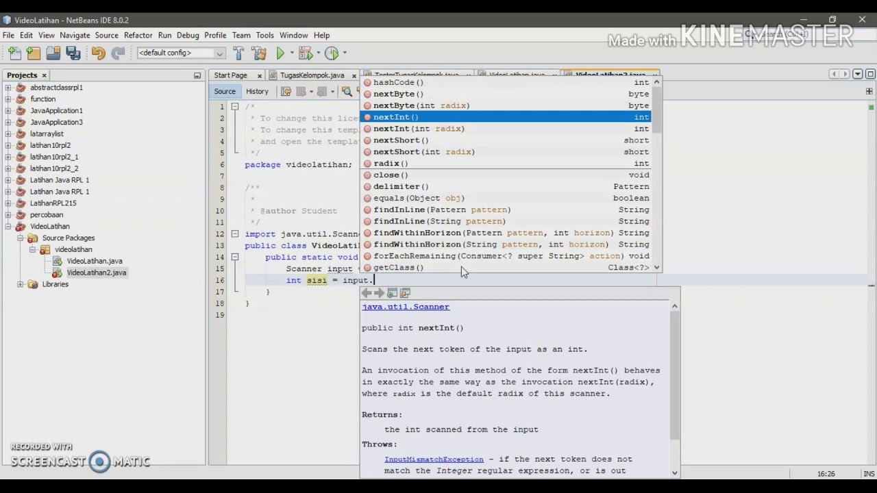 Tutorial Java Bangun Datar Sederhana Pemula - YouTube