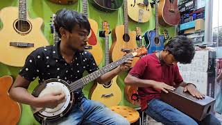 Original Indian Givson/Signature 4/5 strings banjo sound check.