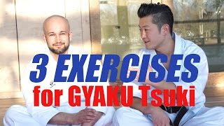 3 IMPORTANT EXERCISES FOR A STRONG GYAKU ZUKI (ENG SUB) - karate reverse punch - TEAM KI