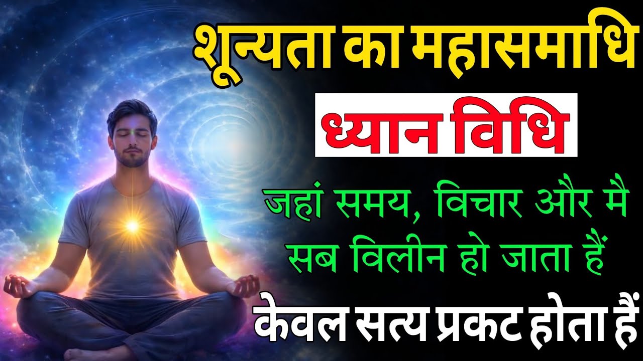 शून्यता का महा समाधि ध्यान || जहाँ समय, विचार और मैं-सब विलीन हो जाता है! #spiritualjourney #dhyan 