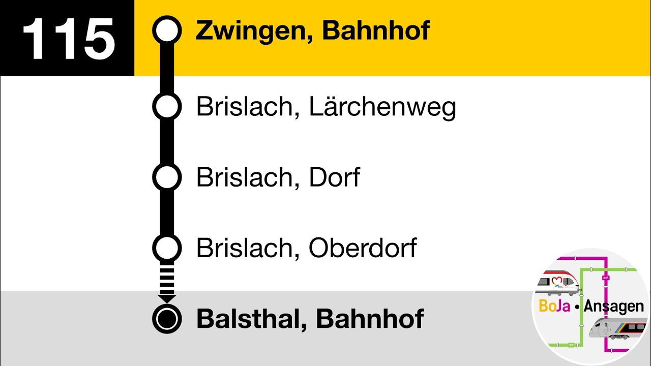 Postauto Ansagen | 115 Zwingen - Erschwil - Balsthal | BoJa Ansagen