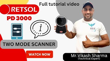 RETSOL PD 3000 1d/2d Table top barcode scanner  | Two mode scanner