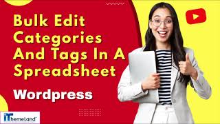 Bulk Edit Categories And Tags In A Spreadsheet / WordPress