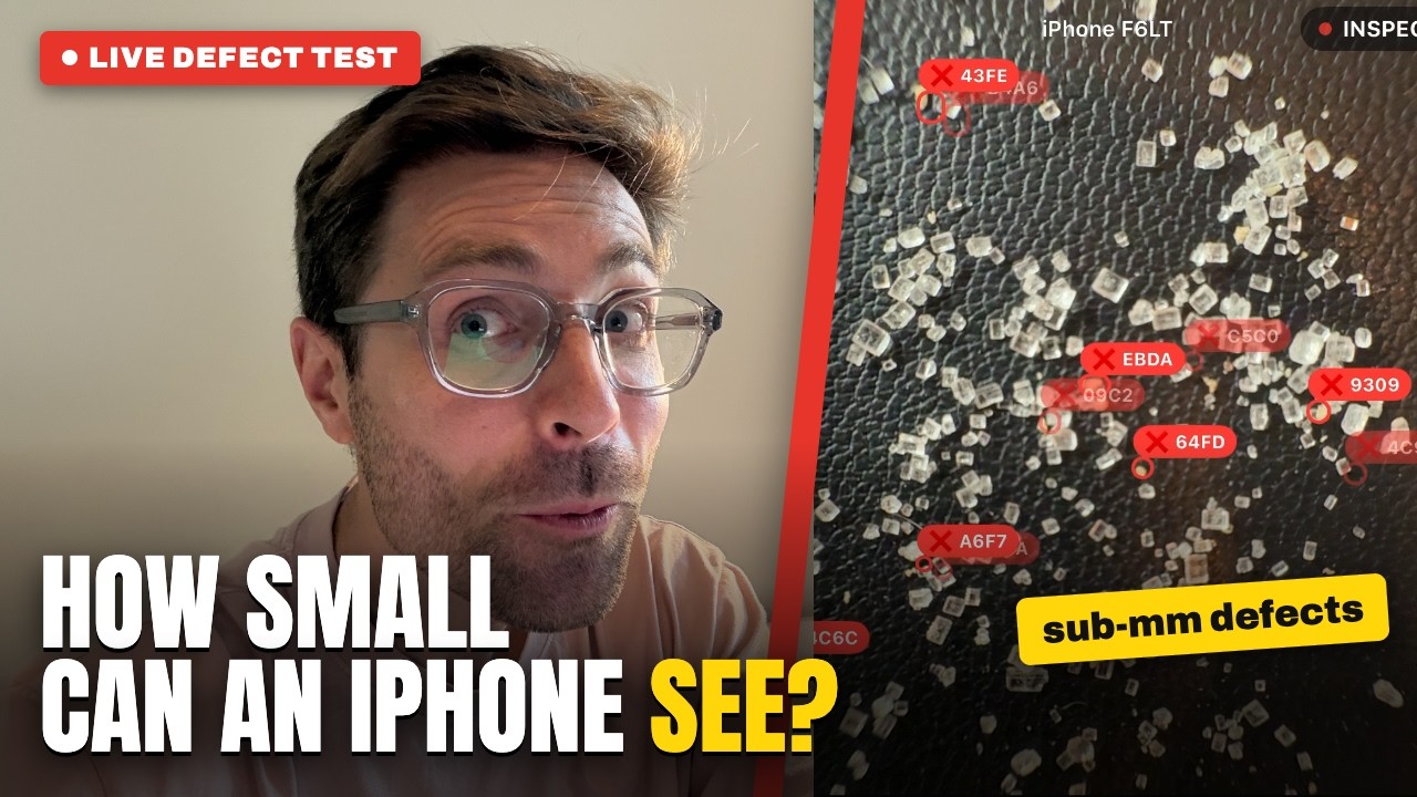 How Small a Defect Can an iPhone Detect? Sub-Millimetre Sugar Test
