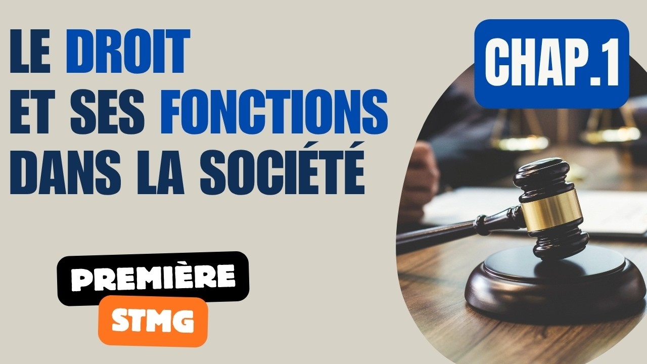 Première STMG - DROIT - Chapitre 1 - Le droit et ses fonctions dans la ...