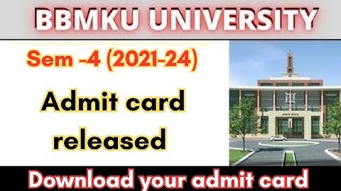 bbmku sem 4 admit card released / session 2021-24 / most important questions #bbmku