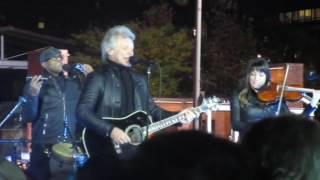 Bon Jovi at The Hillary Clinton Rally on Election Eve! - Here Comes The Sun