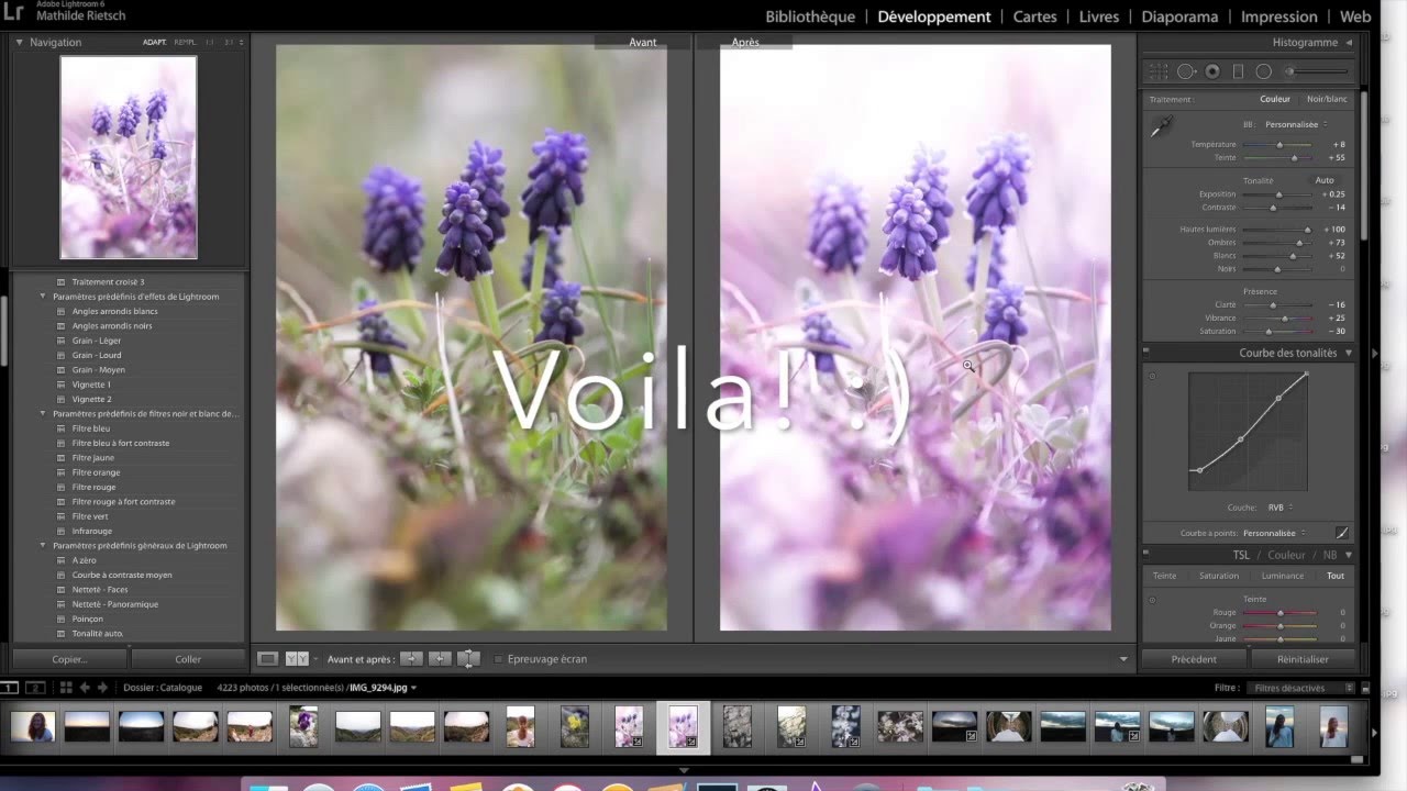 How to make a pink/soft effect with Lightroom
