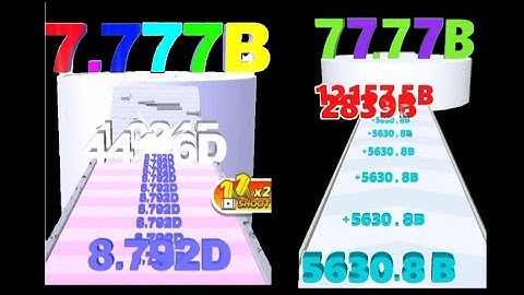 11 Minutes Super Satisfying Battled Math Gameplay - Number Merge Run Vs Number Shooting Run