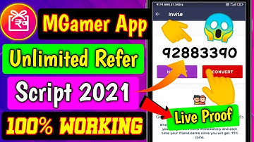 MGamer App Unlimited Refer Bypass Script 2024 👉{ Live Proof }👈  😱 1000% Working Trick
