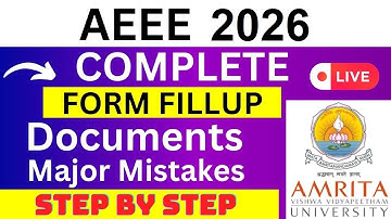 AEEE 2026 Application Form - AEEE Registration 2026| How To Fill AEEE 2026 Application Form