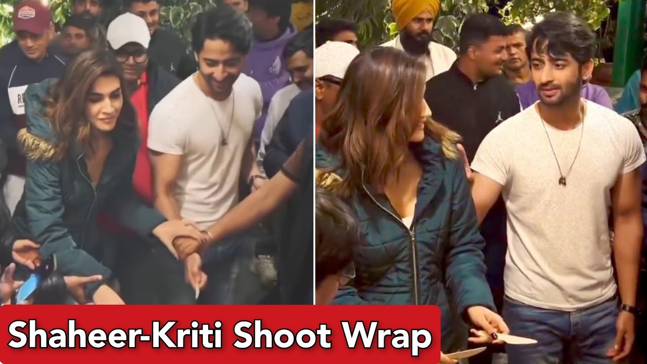 Shaheer Sheikh and Kriti Sanon Cut Cake As They Wrap Up Shoot For Netflix Project Do Patti