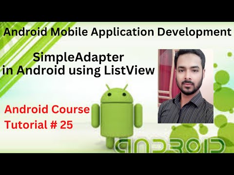 Tutorial 25: SimpleAdapter in Android using ListView|Simple Adapter in android example in Hindi/Urdu
