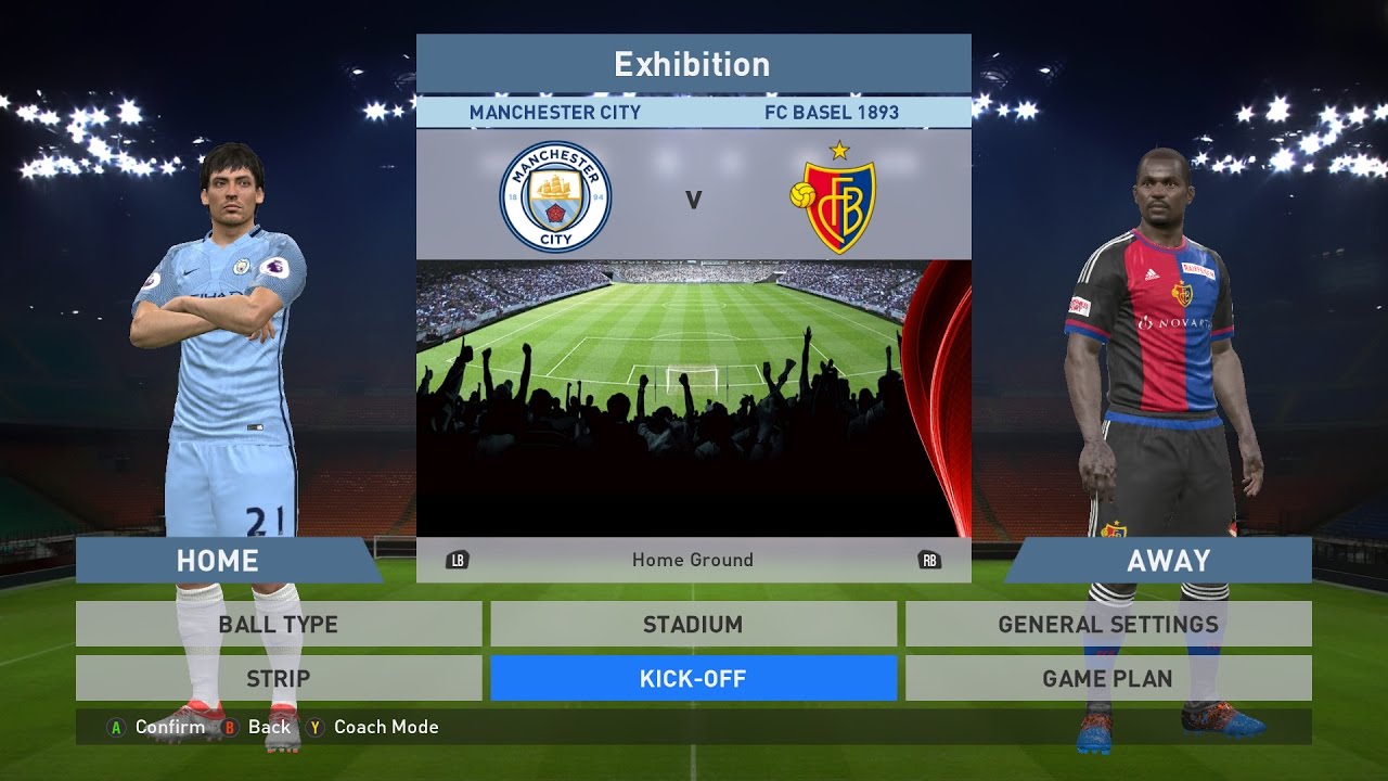Manchester city vs FC Basel 1893, Etihad Stadium, PC GAMEPLAY, PCGAMEPLAY, PES 2016, Konami