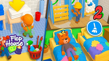 Flop House Gameplay Part 2 | Expanding the Shelter & Upgrading Rooms 🏠💪 | Idle Tycoon Game