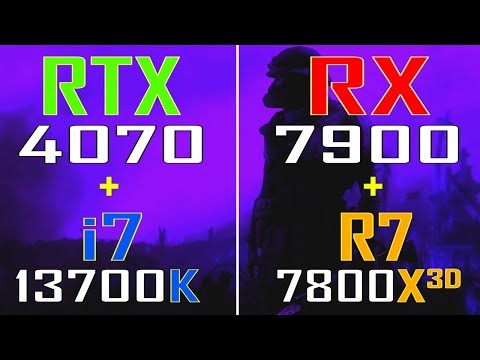 RX 7900 + RYZEN 7 7800X3D vs RTX 4070 + INTEL i7 13700K