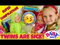 Baby born twins are sick emma  ethan visit dr skye super compilation all 3 parts