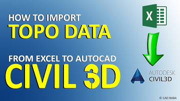 How To Import topo/survey data from excel to autocad civil 3d in URDU/HINDI