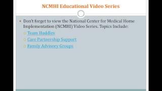 2014 NCMHI Webinar Series: Implementing Team Huddles
