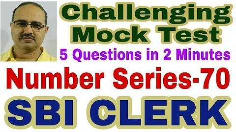 Number Series-70 SBI CLERK 2018 | Mock Test | Unique Solution #Amar Sir
