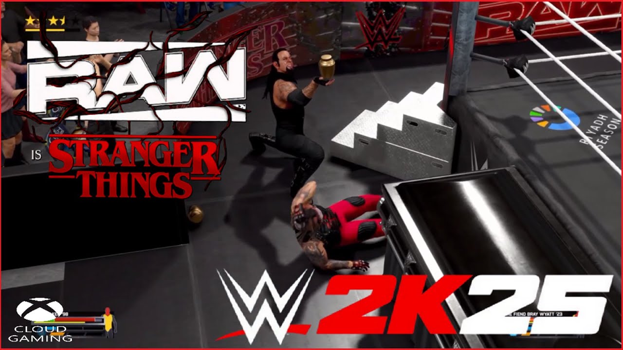 Undertaker '98 vs The Fiend Bray Wyatt Casket Match @ Raw Stranger Things WWE 2K25
