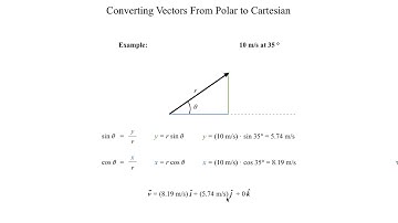 Vectors - Segment 3: Converting Polar Representation to Cartesian Representation