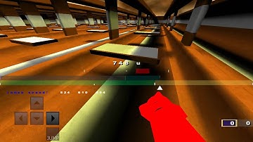 Quake Live Strafe Jump Lane 8 Half Beat with CGaz HUD and keypresses