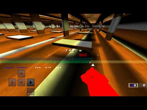Quake Live Strafe Jump Lane 8 Half Beat with CGaz HUD and keypresses