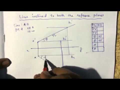 Engineering Graphics Projection Of Line Inclined To Both The Reference Planes Basic1 Youtube Engineering Graphics Projection Of Line Inclined To Both The Reference Planes Basic1 Youtube