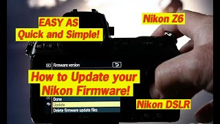 Turbo Tip: How to update firmware on Nikon Mirrorless and DSLR Cameras.