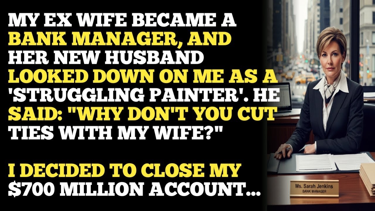 MY EX WIFE BECAME A BANK MANAGER, AND HER NEW HUSBAND LOOKED DOWN ON ME AS A 'STRUGGLING PAINTER'...
