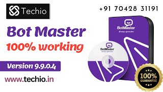 Bot Master Software | June Update | Version 9.9.0.4 | 100%Working | Whatsapp Marketing | Techio.in