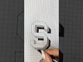 EASY 3D ILLUSION DRAWING LETTER S #art #drawing #shortsvideo #tutorial