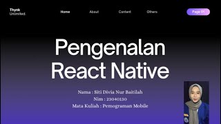 PENGENALAN REACT NATIVE PENGENALAN REACT NATIVE