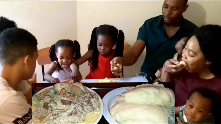 MUKBANG | POUNDED YAM AND EGUSI PEPPERSOUP | ITALIAN - NIGERIAN BOYS | FAMILY OF 8 | GERMANY LIVING