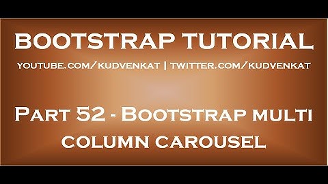 Bootstrap multi column carousel
