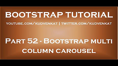 Bootstrap multi column carousel