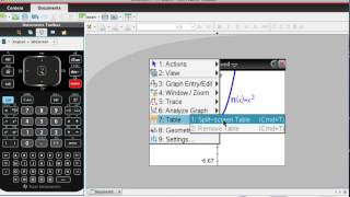 Nspire-How to create a table