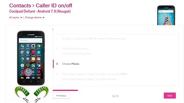 ☑️ Coolpad Defiant Caller ID ON or OFF