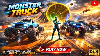 🤯 EXTREME 4X4 MONSTER TRUCK STUNT 🎮 CRAZY RACING GAME FOR ANDROID #indiagames #cargame  screenshot 4