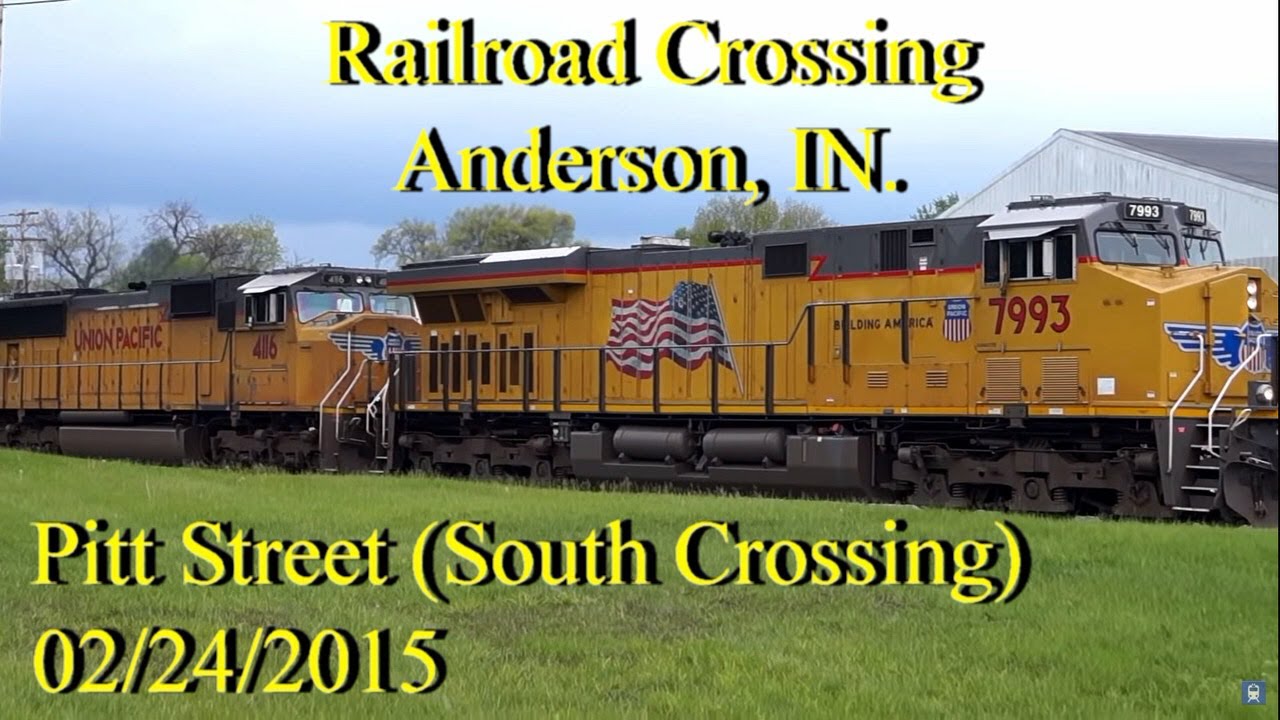 Railroad Crossing: Pitt Street in Anderson, IN. CSX Main Track 1