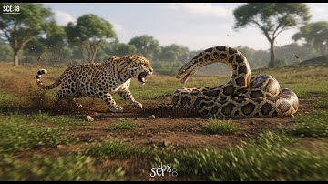 Courageous Rescue Team Fights to Free Mother Leopard and Cub from the Python’s Coils"