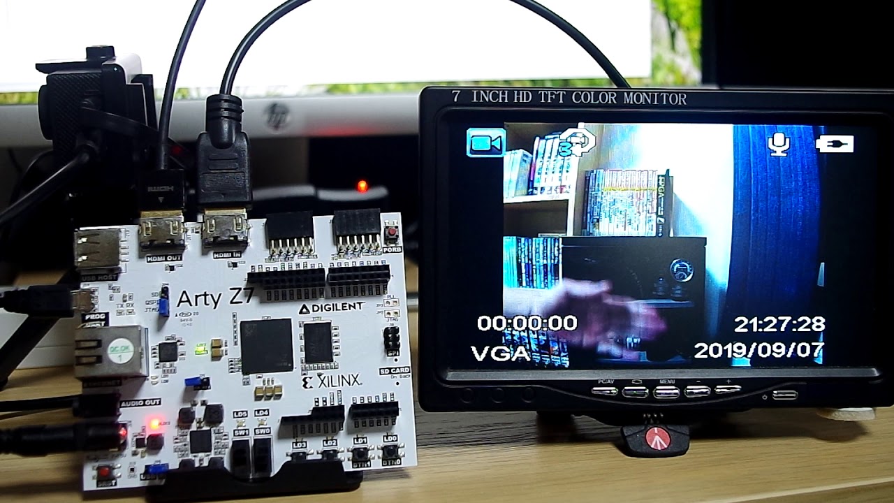 arty z7 HDMI inout - YouTube
