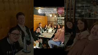 my birthday party at Pizza Express with my friends