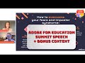 Adobe for education summit speech value of self promotion  bonus content