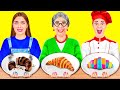 Reto De Cocina Yo vs Abuela | Utensilios de Cocina y Trucos Para Padres de RaPaPa Challenge
