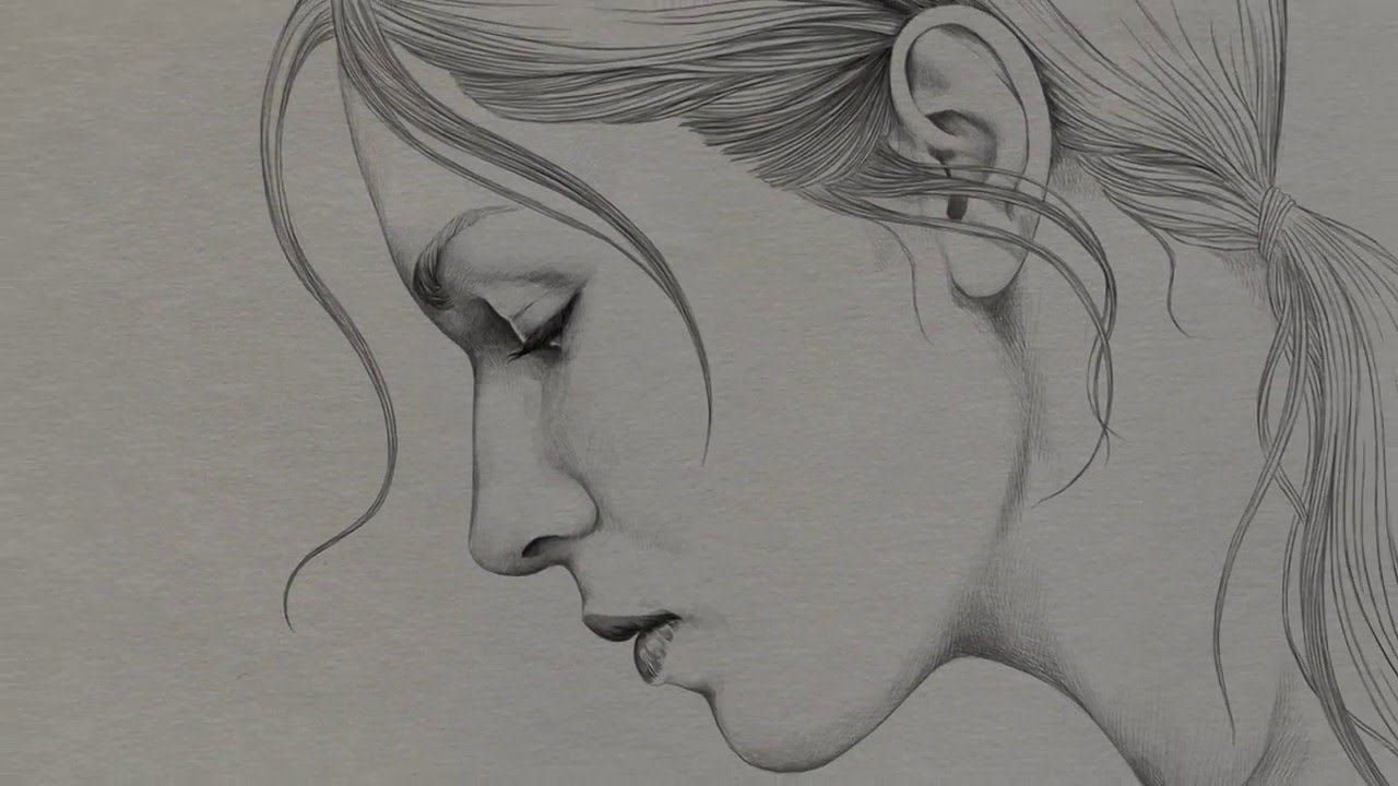 how to draw a girl face Pencil Art BD. - YouTube